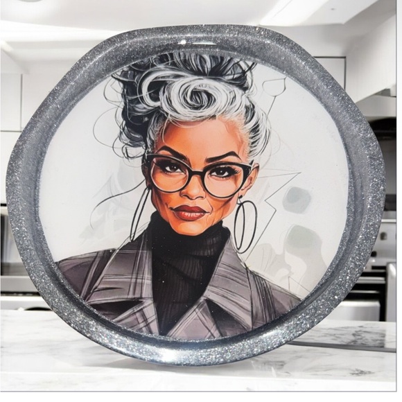 NORE’S NOVELTIES Single Handcrafted Ashtray-styled Coasters “GLAM GRAM” - Picture 1 of 4